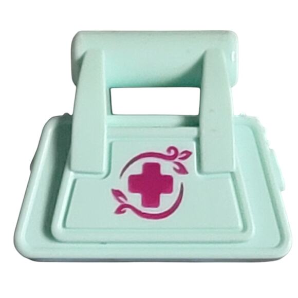 LEGO Medical Bag Light Aqua Blue Pink Cross‎ Friends Minidoll Accessory Parts - Picture 1 of 2